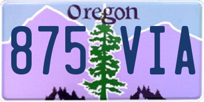 OR license plate 875VIA
