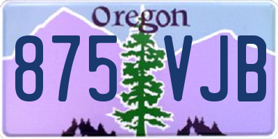 OR license plate 875VJB