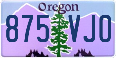 OR license plate 875VJO