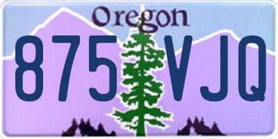 OR license plate 875VJQ