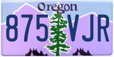 OR license plate 875VJR