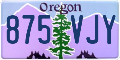 OR license plate 875VJY