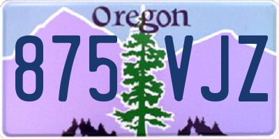 OR license plate 875VJZ