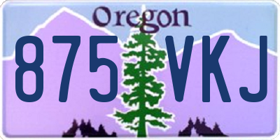 OR license plate 875VKJ