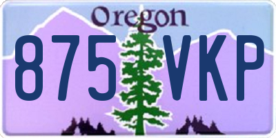 OR license plate 875VKP