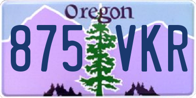 OR license plate 875VKR