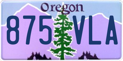 OR license plate 875VLA