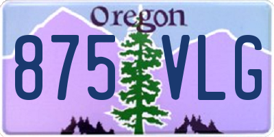 OR license plate 875VLG