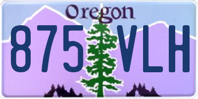 OR license plate 875VLH