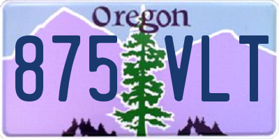 OR license plate 875VLT