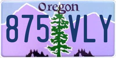 OR license plate 875VLY
