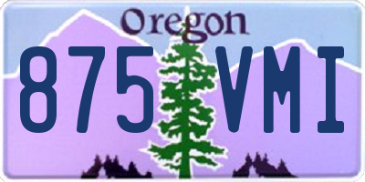 OR license plate 875VMI