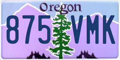 OR license plate 875VMK
