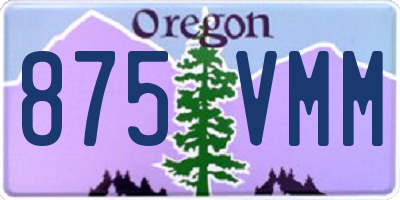 OR license plate 875VMM