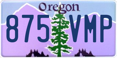 OR license plate 875VMP