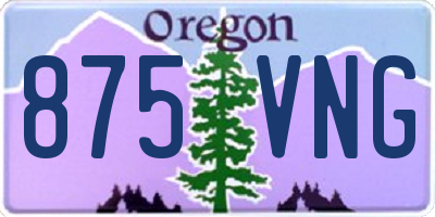 OR license plate 875VNG