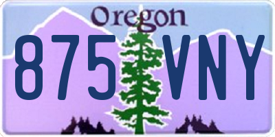 OR license plate 875VNY