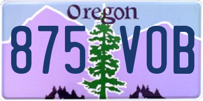 OR license plate 875VOB