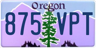 OR license plate 875VPT
