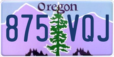 OR license plate 875VQJ