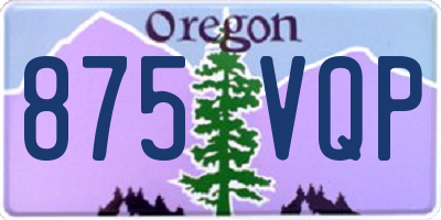 OR license plate 875VQP