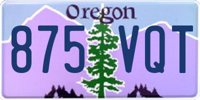 OR license plate 875VQT