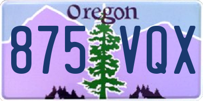 OR license plate 875VQX