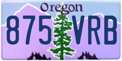 OR license plate 875VRB