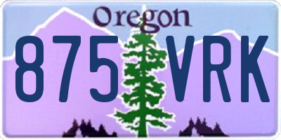 OR license plate 875VRK