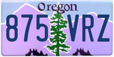 OR license plate 875VRZ