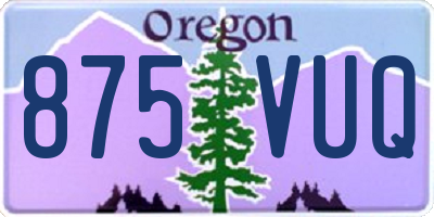 OR license plate 875VUQ
