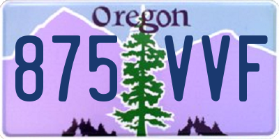 OR license plate 875VVF