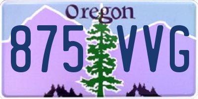 OR license plate 875VVG