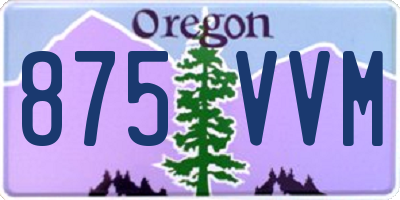 OR license plate 875VVM