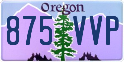 OR license plate 875VVP