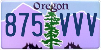 OR license plate 875VVV