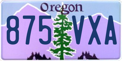 OR license plate 875VXA