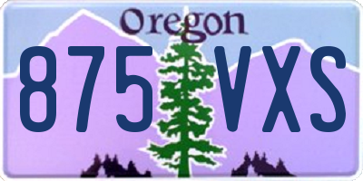 OR license plate 875VXS