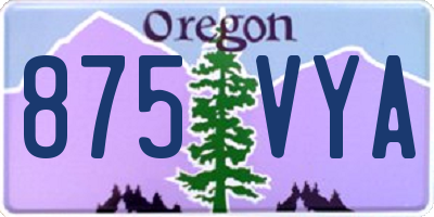 OR license plate 875VYA