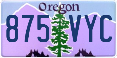 OR license plate 875VYC