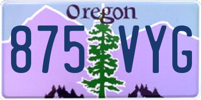 OR license plate 875VYG