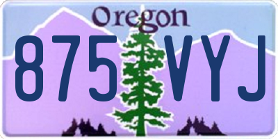 OR license plate 875VYJ