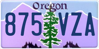 OR license plate 875VZA