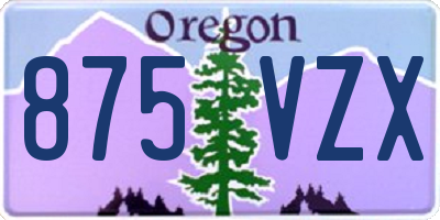 OR license plate 875VZX