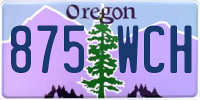 OR license plate 875WCH