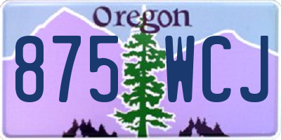 OR license plate 875WCJ