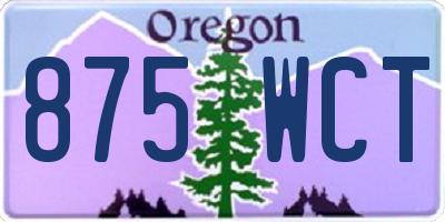 OR license plate 875WCT