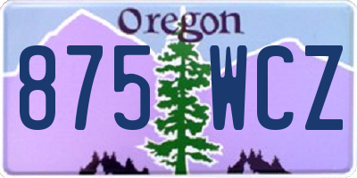 OR license plate 875WCZ