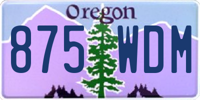 OR license plate 875WDM