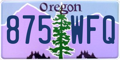 OR license plate 875WFQ